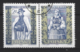 Polen 1959 Folklore Costumes Y.T. 1011/1012 (0) - Usados