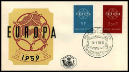 België - FDC - Europa 1959                           - 1959