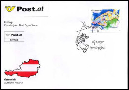 Oostenrijk - FDC - Schilderkunst                     - FDC