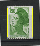 FRANCE -  1F90 Vert LIBERTÉ  -  N° Yvert 2426d** "2 PHO" - 1982-1990 Liberty Of Gandon