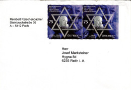 Brief Von 5000 Salzburg Mit 2 X 75 Cent Simon Wiesenthal 2024 - Briefe U. Dokumente