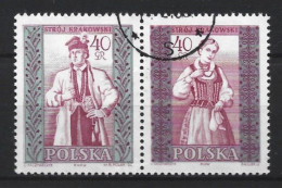 Polen 1959 Folklore Costumes Y.T. 1005/1006 (0) - Usados