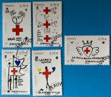 France 2016 : Croix-Rouge Française, "the Love Collection" N° 5106 à 5110 Oblitéré - Oblitérés