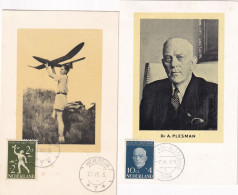 Max Kaarten Nationaal Luchtvaartfonds 1954/1955 - Storia Postale