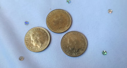 Lot 3 Pièces D'une 1 Peseta Espagne 1980 - 1 Peseta