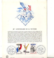 NOTICE FDC 1985 40 ANS DE LA VICTOIRE - 1980-1989