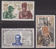 Histoire - FRANCE - Louis XI, Charles Le Téméraire - Bayard - Henri IV - N° 1616-1617-1618 ** - 1969 - Ongebruikt