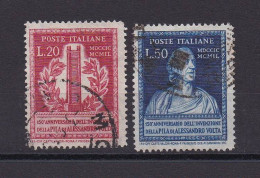 ITALIE 1949 TIMBRE N°549/50 OBLITERE VOLTA - 1946-60: Usati