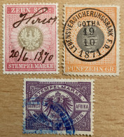 Stempelmarken / Fiskalmarken / Steuermarken Deutschland (u.a. Südwest Afrika) - Revenue Stamps Germany - Other & Unclassified