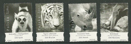 POLAND MNH ** 3955-3958 Mati Catta Tigre De Sibérie Rhinocéros Fourmillier Zoo D'Opole Wroclaw Poznan Varsovie - Nuevos