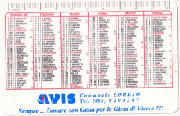 Calendarietto - AVIS - Comunale Di Loreto - Anno 1997 - Tamaño Pequeño : 1991-00