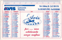 Calendarietto - AVIS - Comunale Palermo - Anno 1997 - Tamaño Pequeño : 1991-00