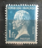 PASTEUR YT N°179 1F Bleu NEUF** - 1922-26 Pasteur