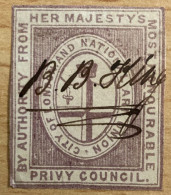 Privy Council City Of London - Revenue Stamps