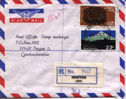 1975 Registered Cover Newton (19 My) To Czechoslovakia - Lettres & Documents