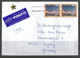 1998 Two 50c Mt Ngauruhoe, Auckland To Germany (10-Dec-1998) - Covers & Documents