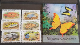 BENIN BUTTERFLIES SET&BLOCK MNH - Papillons