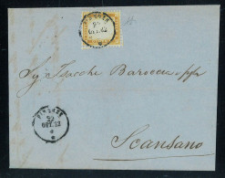 P3021 - REGNO D’ITALIA SASS. NR 1 SU LETTERA. FIRENZE OTT. 22. 1862 - Poststempel