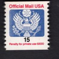 204509207 1988 (XX)  SCOTT O138a POSTFRIS MINT NEVER HINGED Eagle And Shield Bird Vogel OFFICIAL MAIL - Service