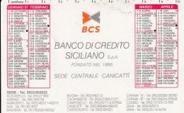 Calendarietto - Banco Di Credito Siciliano - Canicatti - Anno 1997 - Small : 1991-00