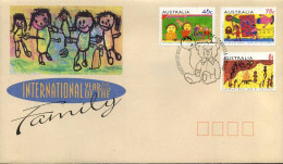 Australië  - FDC -  International Year Of The Family                                    - Premiers Jours (FDC)