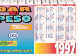 Calendarietto - Bar Del Peso - Totoclcio - Tris - Totip - Moncalieri - Torino - Anno 1997 - Small : 1991-00