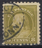 1916 8 Cents Benjamin Franklin, Used (Scott #470) - Usati