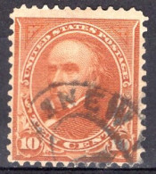 1898 10 Cents Daniel Webster, Used (Scott #283) - Oblitérés