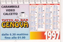 Calendarietto - Bar Genova - Moncalieri - Torino - Anno 1997 - Small : 1991-00