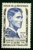 1957 FRANCE N 1101 HONORE D’ESTIENNE HEROS DE LA RESISTANCE - NEUF** - Nuovi