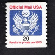 204509263 1988 (XX)  SCOTT O138B POSTFRIS MINT NEVER HINGED Eagle And Shield Bird Vogel OFFICIAL MAIL - Dienstmarken