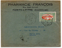 Guadeloupe : CaD Maritime De Ligne 'Colon à Bordeaux L.D. N° 3' Sur Lettre De 1935 - Cartas & Documentos