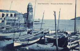 FRANCE - Côte Vermeille - Barques De Pêche Et Le Clocher - Vue Sur La Mer - Barques - Maison - Carte Postale Ancienne - Altri & Non Classificati