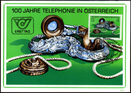 MK - 100 Jahre Telephonie In Österreich - Maximumkarten (MC)
