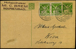 Postcard To Vienna - 'Hofapotheke C. Brem, Marienbad' - Postales