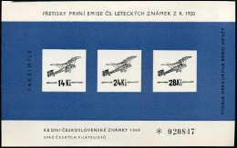 Pretisky Prvni Emise Cs. Leteckych Snamek Z.R. 1920 - Faksimile - Brieven En Documenten