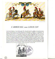 NOTICE FDC 1978 CARROUSEL SOUS LOUIS XIV - 1970-1979