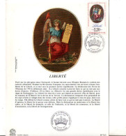 NOTICE FDC 1989 LIBERTE - 1980-1989