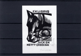 Ex-Libris : Andriessen - Dick En Netty Dibbink - Ex-libris