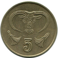 5 CENTS 1990 CYPRUS Coin #AP313.U.A - Chipre