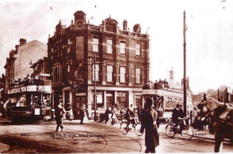 South London Croydon Continental Size 10 X 14 Cm Repro Photo Croydon Double Decker Tram - Europe