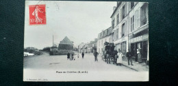 91 ,Viry- Chatillon , Place De Chatillon , L'arrivée De La Diligence En 1907......vue Peu Courante - Viry-Châtillon