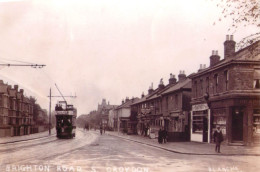 South London Croydon Continental Size 10 X 14 Cm Repro Photo Croydon Double Decker Tram - Europa