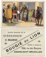 Charlemagne Visitant Une école N°6_Stéarinerie_Bougie Du Lion_Usines-Bureau 286 Rue Des Goujons Anderlecht, Chromo - Artis Historia