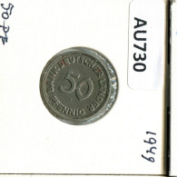 50 PFENNIG 1949 F BRD DEUTSCHLAND Münze GERMANY #AU730.D.A - 50 Pfennig