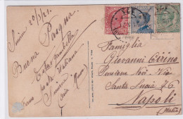 XK 693 - Cartolina  Da Posta Militare 171 (Fermo Posta ?) Da Smirne 21/3/21 A Napoli - Europese En Aziatische Kantoren