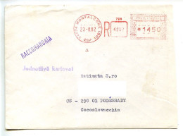 EMA Lettre Recommandé Italie Monfalcone ,griffes, Lettre De 1982 - Maschinenstempel (EMA)