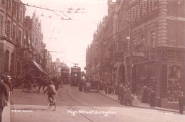 South London Croydon Continental Size 10 X 14 Cm Repro Photo Croydon Double Decker Tram - Europe