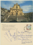 MODICA -RAGUSA -LA CHIESA DI S.PIETRO -LA SCENOGRAFICA SCALINATA CON LE STATUE DEGLI APOSTOLI - Ragusa