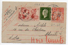 Pneumatique De Paris - CL 3F Chaplain + Dulac + Libération De 1946 - Mention Hors Limites - Pneumatic Post
